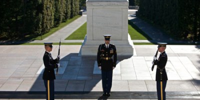 Changing of the guard at Arlington National Cemetery.