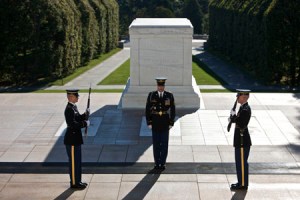 Changing of the guard at Arlington National Cemetery.