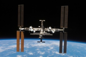 International Space Station orbiting Earth.